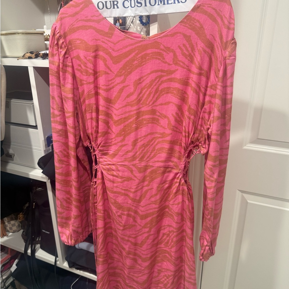 Pink and Brown Zebra Print Dress